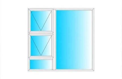 Window AL C30PTT 1515 (𝑊1490x𝐻1490mm)-White-Clear