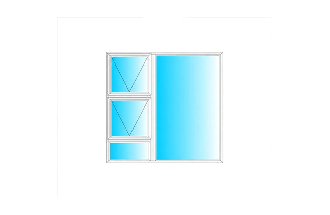 Window AL C30PTT 1515 (𝑊1490x𝐻1490mm)-White-Clear