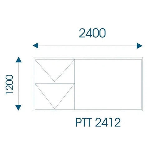 Window AL C30PTT 2412 (𝑊2390x𝐻1190mm)-Bronze-Clear-