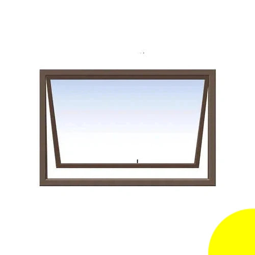 Window Aluminium PT 96 (𝑊890x𝐻590mm)-Window Frames-iBuild-Bronze-Obscure-diyshop.co.za