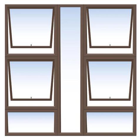 Window Aluminium P4TT 1515 (𝑊1490x𝐻1490mm)-Window Frames-iBuild-Bronze-Clear-diyshop.co.za