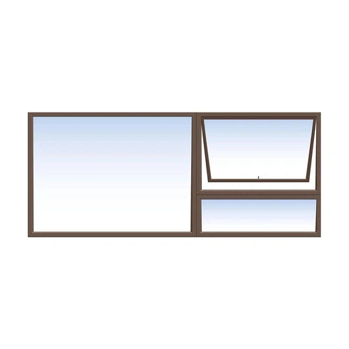 Window Aluminium PT 219 (𝑊2090x𝐻890mm)-Window Frames-iBuild-Bronze-Clear-diyshop.co.za