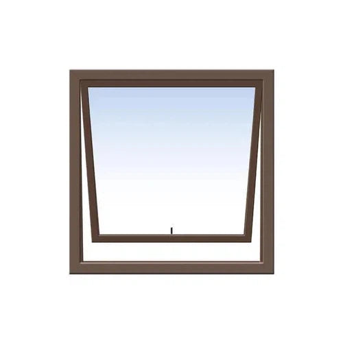 Window Aluminium PT 66 (𝑊590x𝐻590mm)-Window Frames-KNI-Bronze-Obscure-diyshop.co.za