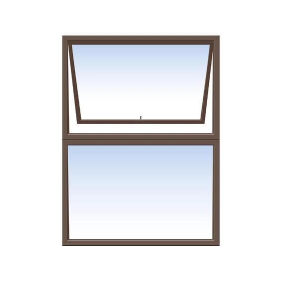 Window Aluminium PT 912 (𝑊890x𝐻1190mm)-Window Frames-iBuild-Bronze-Clear-diyshop.co.za