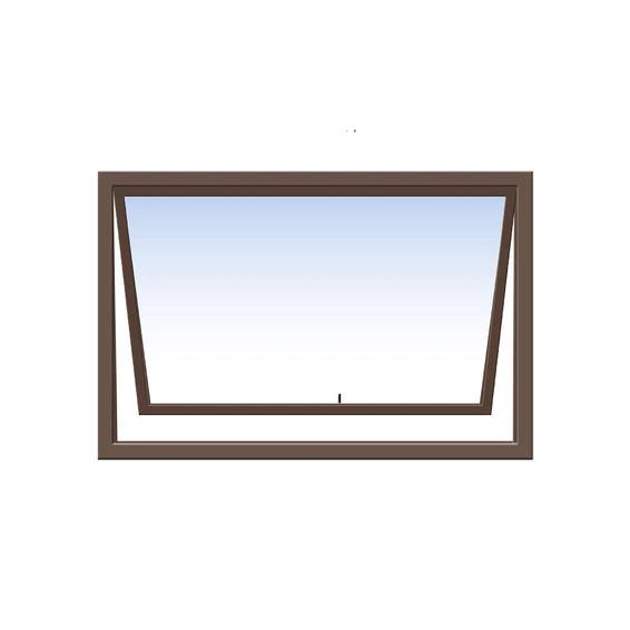 Window Aluminium PT 96 (𝑊890x𝐻590mm)-Window Frames-iBuild-Bronze-Obscure-diyshop.co.za