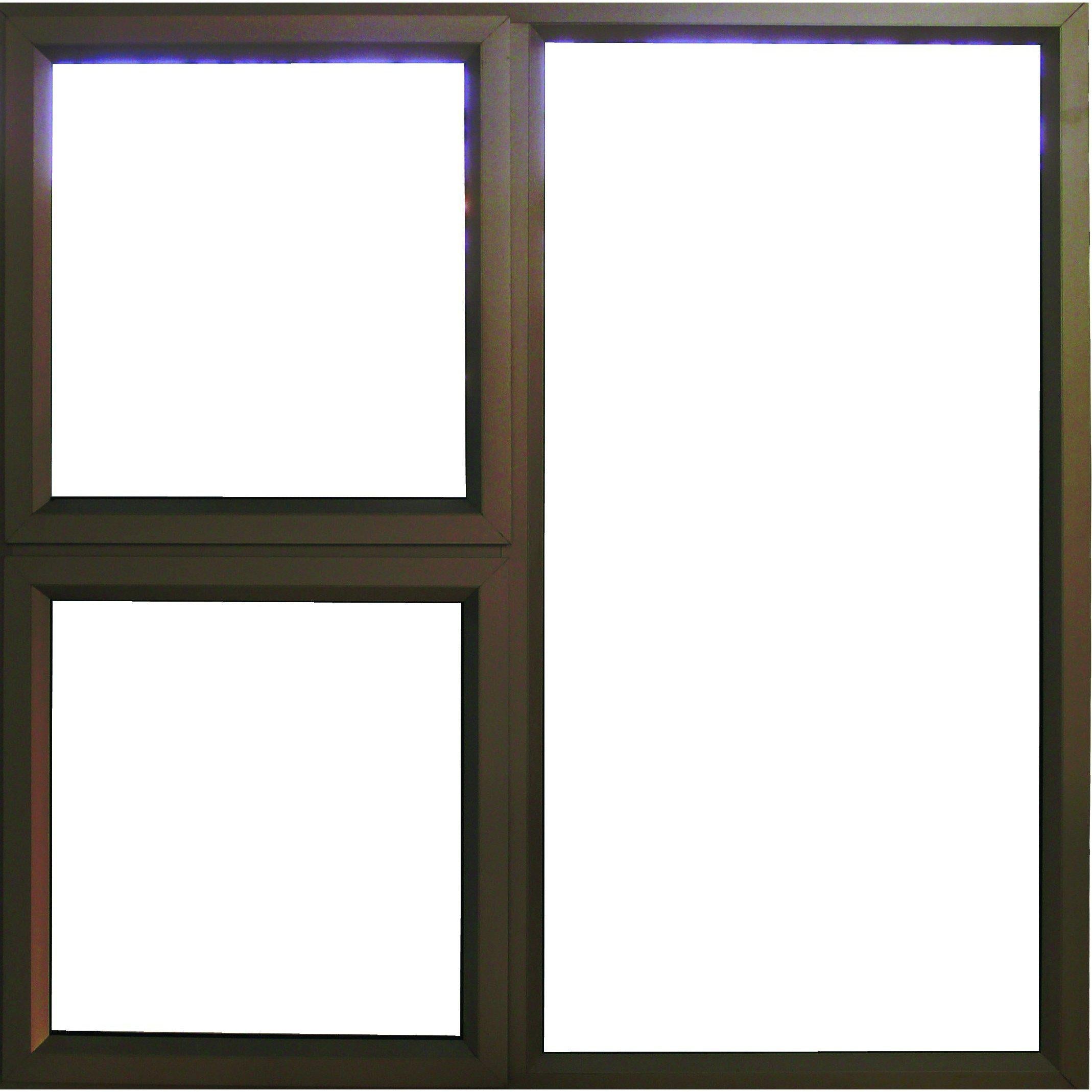 Window Aluminium PTT 1212 (𝑊1190x𝐻1190mm)-Window Frames-KNI-Bronze-Clear-diyshop.co.za