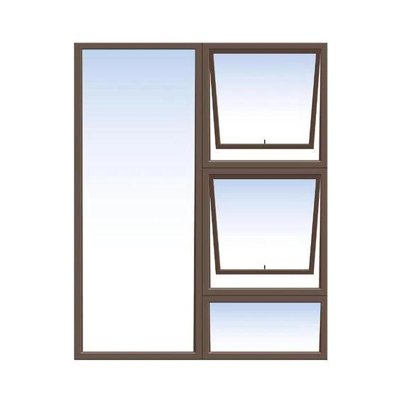 Window Aluminium PTT 1215 (𝑊1190x𝐻1490mm)-Window Frames-iBuild-Bronze-Clear-diyshop.co.za