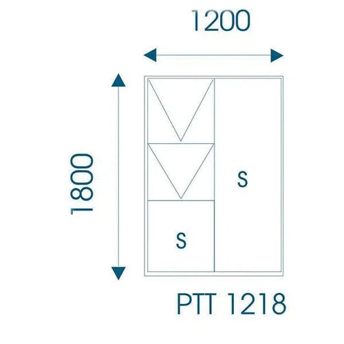 Window Aluminium PTT 1218 (𝑊1190x𝐻1790mm)-Window Frames-iBuild-Bronze-Clear-diyshop.co.za