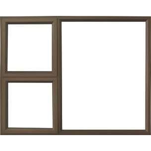 Window Aluminium PTT 1512 (𝑊1490x𝐻1190mm)-Window Frames-KNI-Bronze-Clear-diyshop.co.za