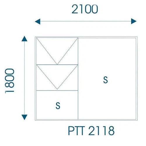 Window Aluminium PTT 2118 (𝑊2090x𝐻1790mm)-Window Frames-iBuild-Bronze-Clear-diyshop.co.za