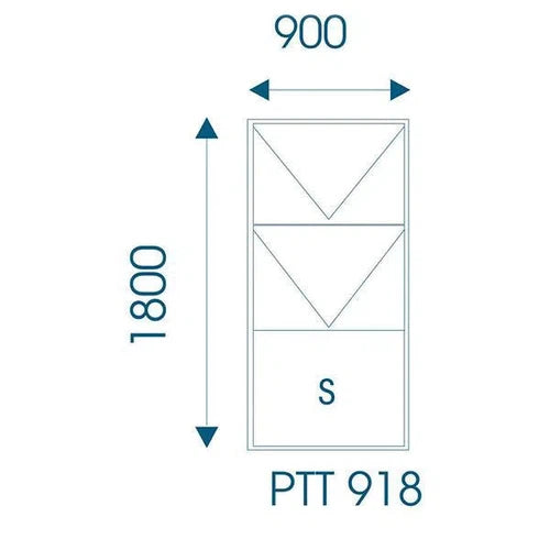 Window Aluminium PTT 918 (𝑊890x𝐻1790mm)-Window Frames-iBuild-Bronze-Clear-diyshop.co.za