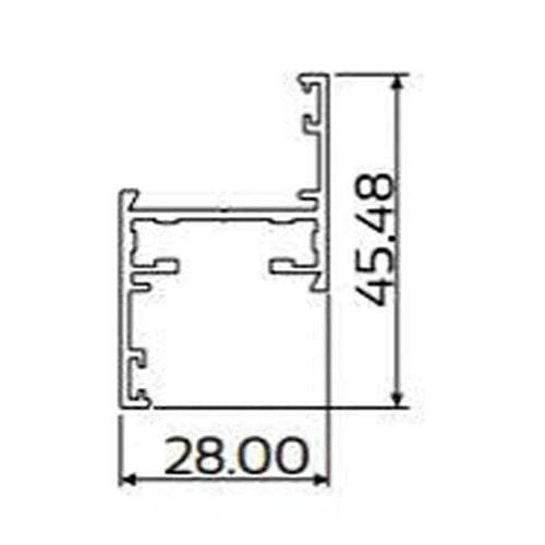 Window Aluminium Unequal Leg-28mm-Bronze-