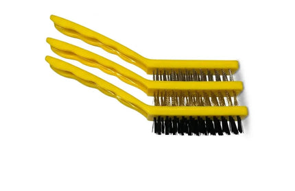 Wire Brush 3pc Set Poly Handle-Default Title