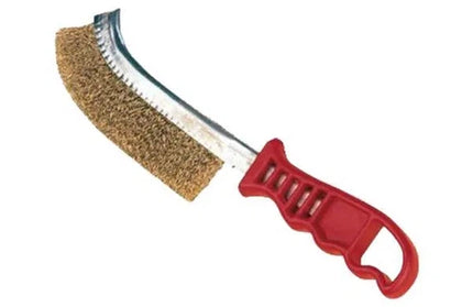 Wire Brush Brass Red Handle-Default Title