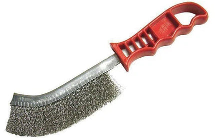 Wire Brush Brass Red Handle-