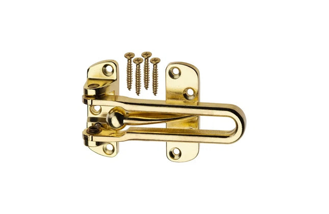 Wishbone Door Lock Guard-Brass Plated