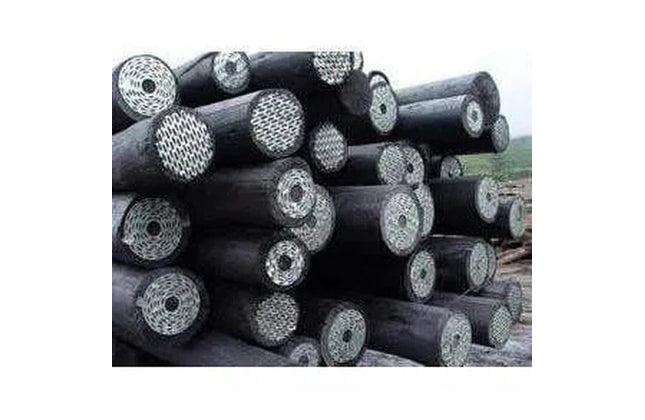 Wooden Treated Poles Creosote-⌀75/100mm x 𝐻3.0m-Black