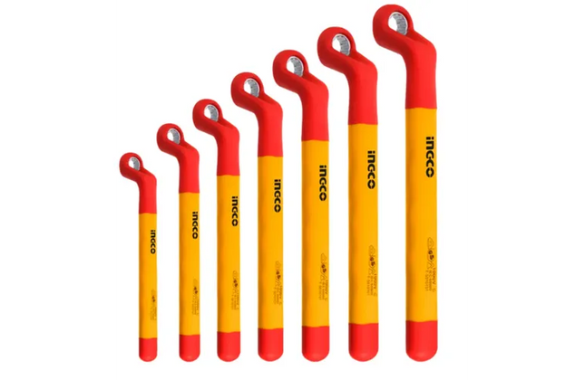 Wrench Set Bent VDE iNGCO-8-19mm