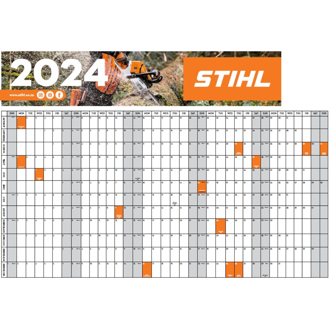 Year Planner 2024 STIHL