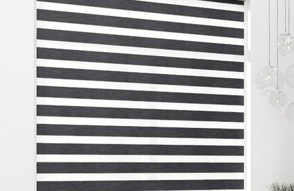 Zebra Roller Blinds SwissDecor-𝑤1300 x 𝐻1800𝑚𝑚-Charcoal