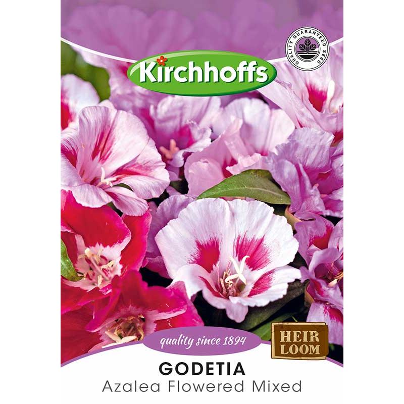 Flower Seed Godetia Kirchhoffs-Seeds-Kirchhoffs-Azalea Flowered Mixed-Picture Packet-diyshop.co.za