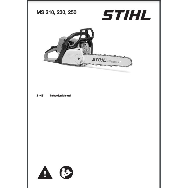 Instruction Manual MS250 STIHL-Power Tool & Equipment Manuals-STIHL-diyshop.co.za