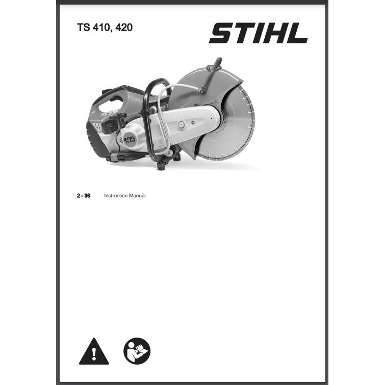 Instruction Manual TS410/TS420 STIHL-Power Tool & Equipment Manuals-STIHL-diyshop.co.za