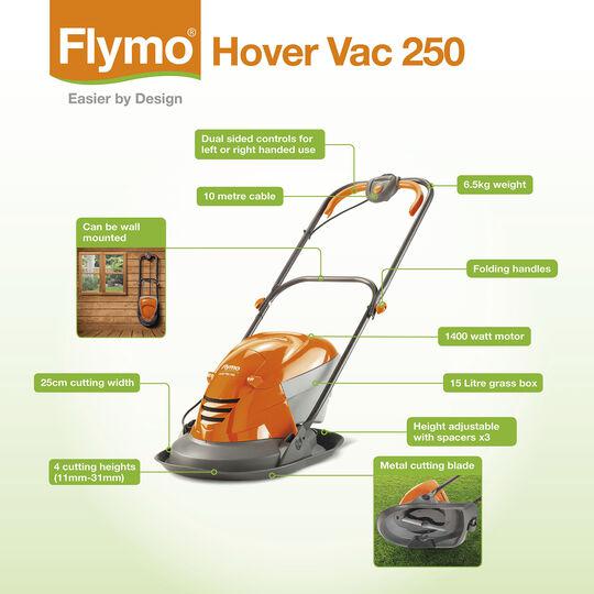 Lawnmower 𝑤25𝑐𝑚 Electric HoverVac250 Flymo-Lawnmower-Flymo-diyshop.co.za