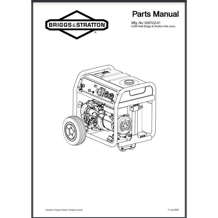 Parts List & Diagram Elite 8500 B&S-Power Tool & Equipment Manuals-Briggs & Stratton-diyshop.co.za