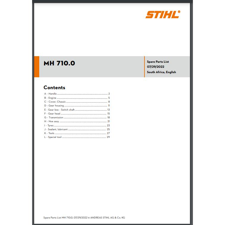 Parts List & Diagram MH710.0 STIHL-Power Tool & Equipment Manuals-STIHL-diyshop.co.za