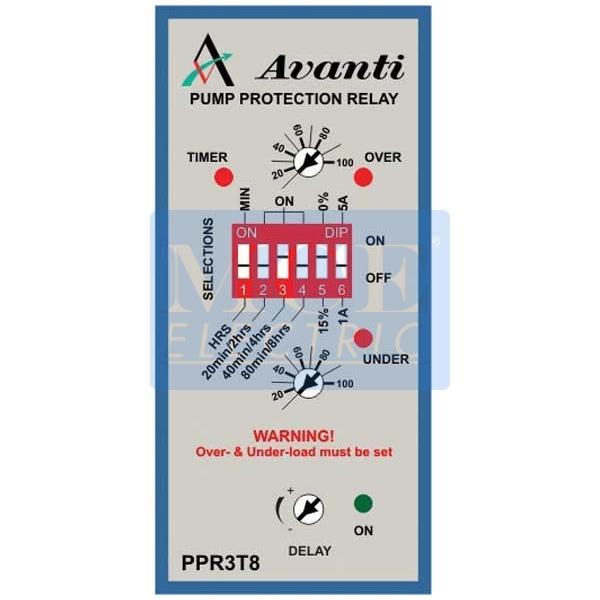 Pump Protection Relay with Overload Timer Avanti-Time Switches-Avanti-diyshop.co.za