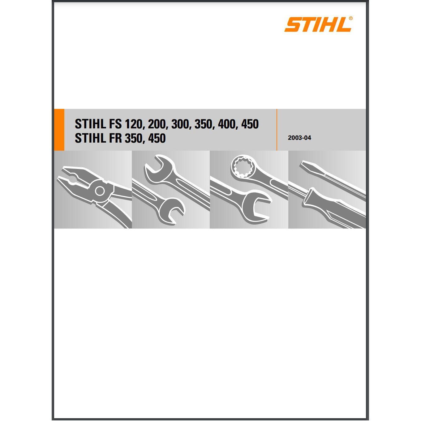 Service Repair Manual FS120/FS250/FS400/FS450 STIHL-Power Tool & Equipment Manuals-STIHL-diyshop.co.za