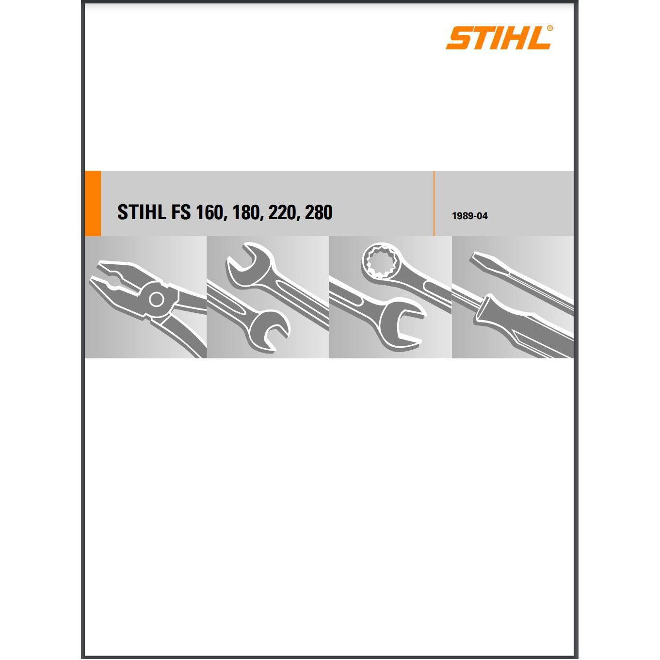 Service Repair Manual FS160/FS280 STIHL-Power Tool & Equipment Manuals-STIHL-diyshop.co.za