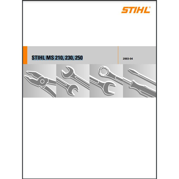 Service Repair Manual MS210/MS230/MS250 STIHL-Power Tool & Equipment Manuals-STIHL-diyshop.co.za