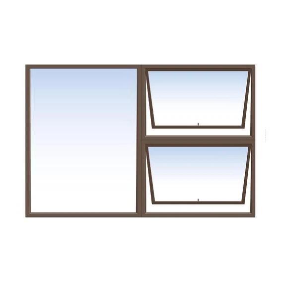Window Aluminium PTT 1812 (𝑊1790x𝐻1190mm)-Aluminuim Window-KNI-Bronze-Clear-diyshop.co.za