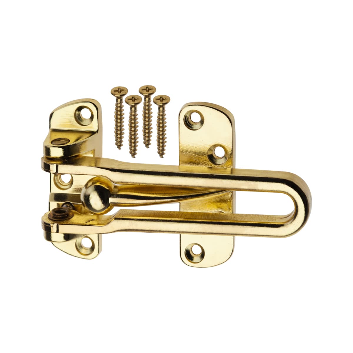Wishbone Door Lock Guard-Inyati-Brass Plated-diyshop.co.za